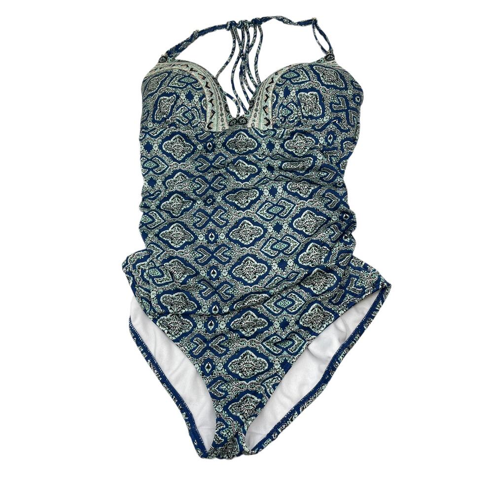 Athleta Aqualuxe Printed Molded one piece bathing suit Size Small - Picture 3 of 7